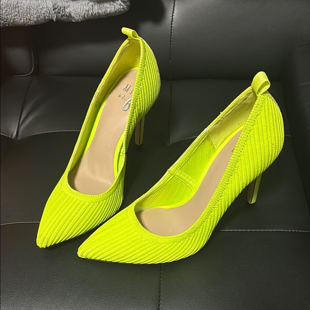 Neon Yellow Women's Heels Never Worn